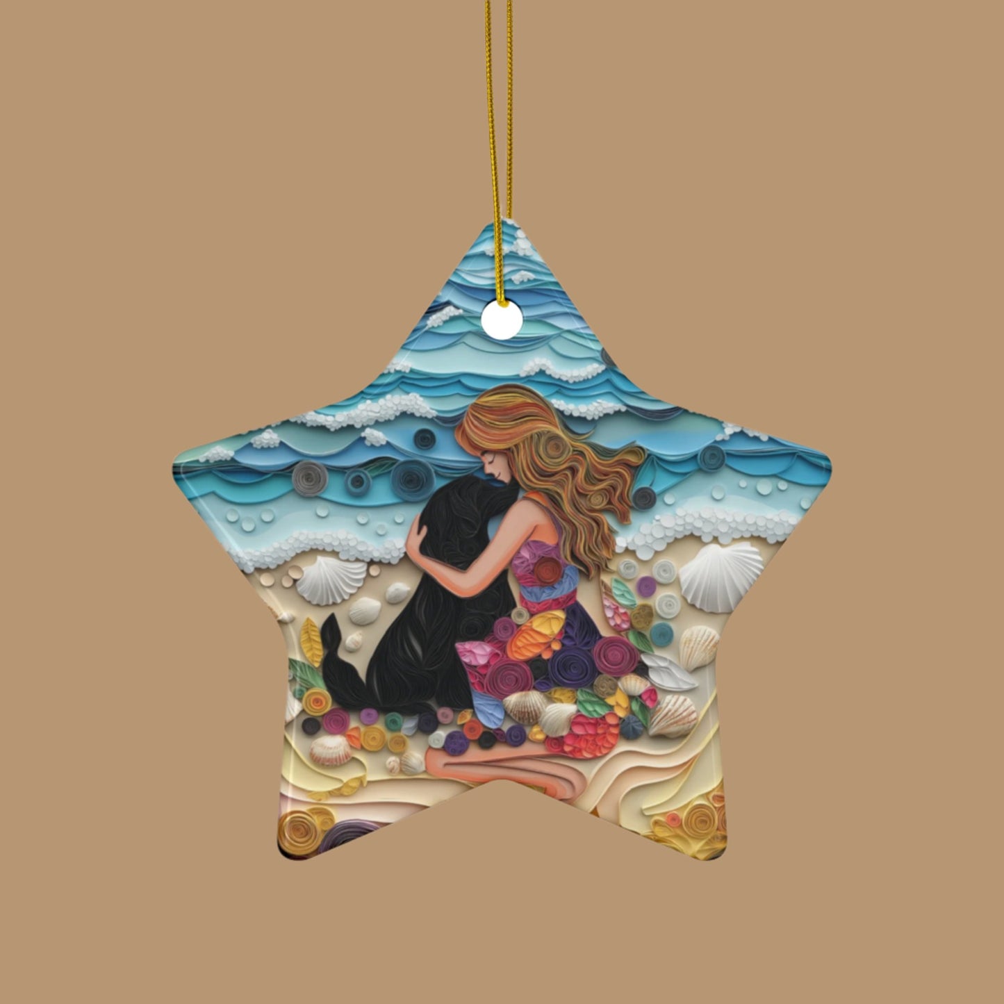 Christmas Ornaments: A Girl and Her Dog - Spring, Summer, Winter and Autumn